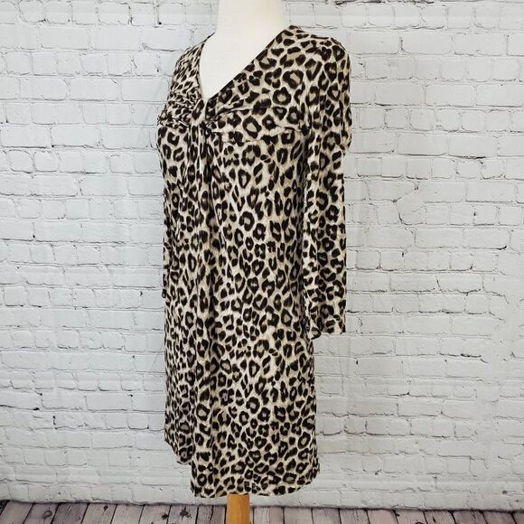𝅺weekend Max Mara Leopard Print Dress M - Picture 6 of 9
